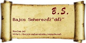 Bajcs Seherezádé névjegykártya